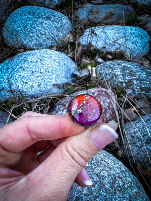 Ring – handmålad med alcohol ink